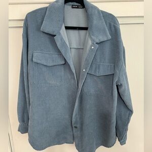 Blue Corduroy Shacket